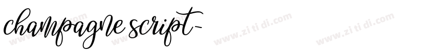 champagne script字体转换